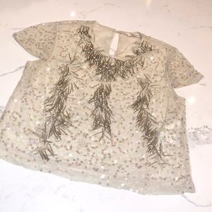 Zara embroidered top size M